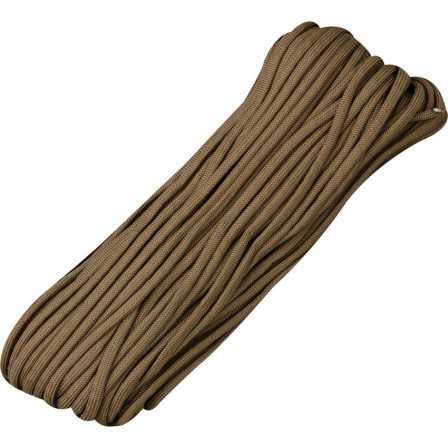Paracord 7 strand 550lbs - 250kg Brown 100ft (30m)