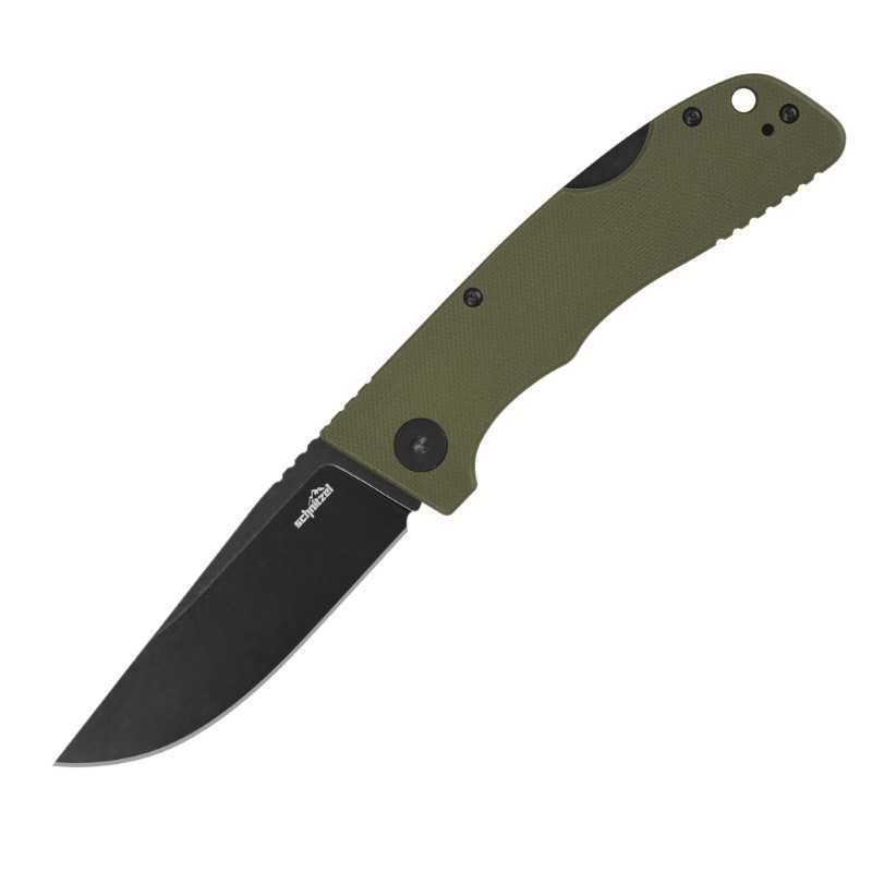 Schnitzel KVAR Outdoor Folder green black SNL-04GBW Coltelli chiudi